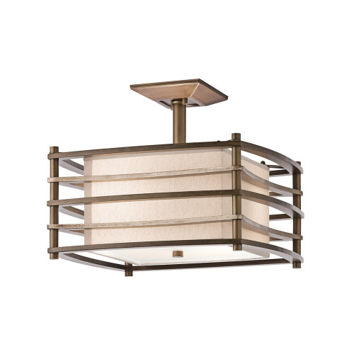 Elstead Lighting Elstead KL-MOXIE-SF Moxie 2 Light Bronze Semi Flush Fitting