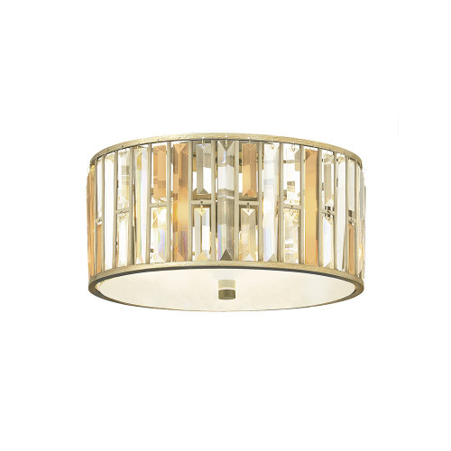 Elstead Lighting Elstead HK-GEMMA-F-SL Gemma Silver Leaf Flush Fitting