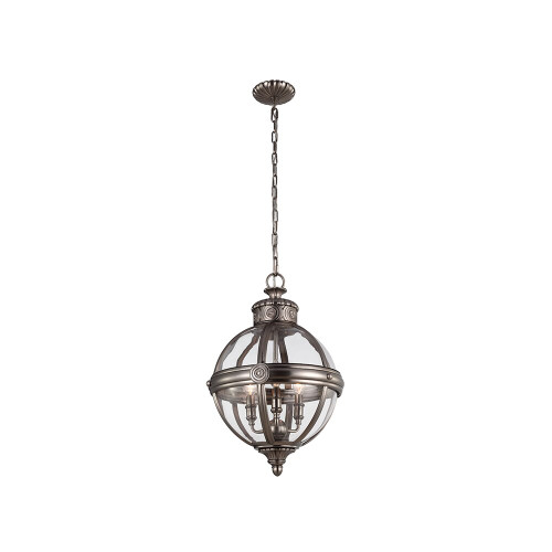 Elstead Lighting Elstead FE/ADAMS/EP ANL Adams 3 Light Antique Nickel Pendant