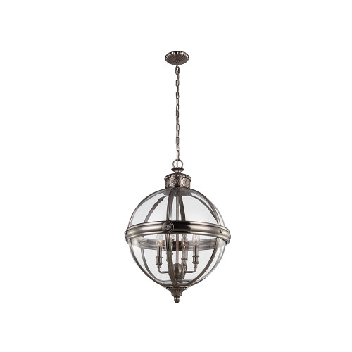 Elstead Lighting Elstead FE-ADAMS-4P-ANL Adams 4 Light Antique Nickel Pendant