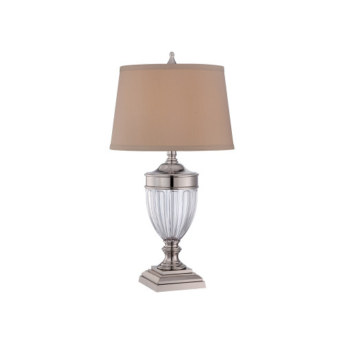 Elstead Lighting Elstead QZ-DENNISON-PN Dennison Polished Nickel Table Lamp