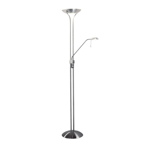 Dar Lighting Dar  MON4946 Montana 1 Light Satin Chrome Floor Lamp 