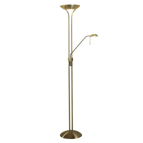 Dar Lighting Dar  MON4975 Montana 2 Light Antique Brass Floor Lamp 
