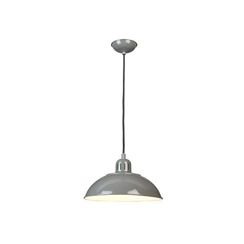 Elstead Lighting Elstead FRANKLIN-P-GY Franklin 1 Light Grey Pendant