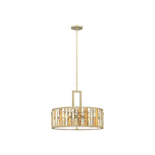Elstead Lighting Elstead HK-GEMMA-P-C-SL Gemma Silver Leaf Pendant