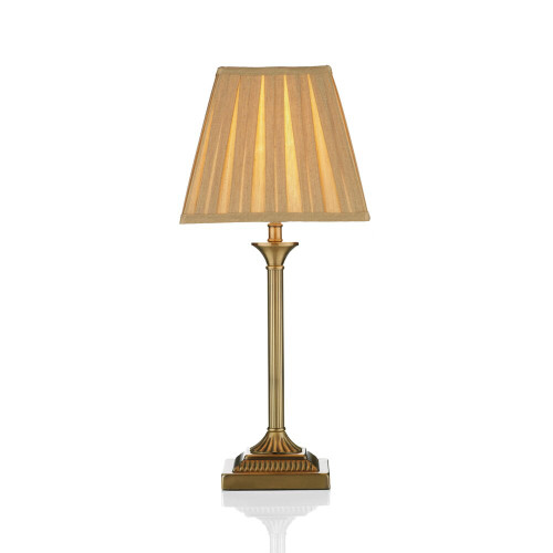 Dar Lighting Dar TAY4075-X Taylor 1 Light Antique Brass Table Lamp 