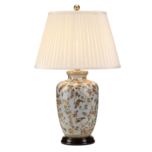 Elstead Lighting Elstead GOLD-BIRDS-TL Birds andamp; Berries Blue Table Lamp