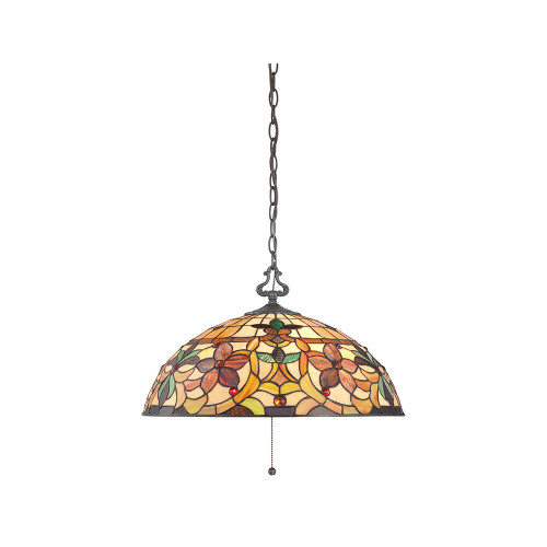 Elstead Lighting Elstead QZ-KAMI-P Kami Tiffany Ceiling Pendant