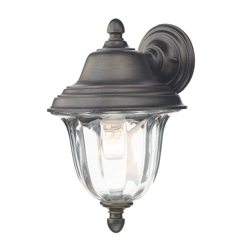 Dar Lighting Dar  ALD1635 Aldgate 1 Light Black &amp; Gold Wall Bracket 