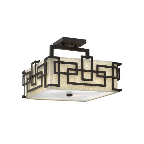 Elstead Lighting Elstead HK-LANZA-SF Hanza 3 Light Semi-Flush Ceiling Fitting
