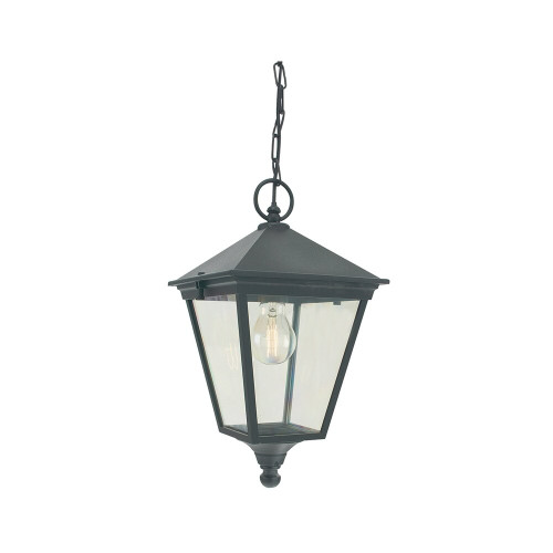 Elstead Lighting Elstead T8-BLACK Turin 1 Light Black Chain Lantern