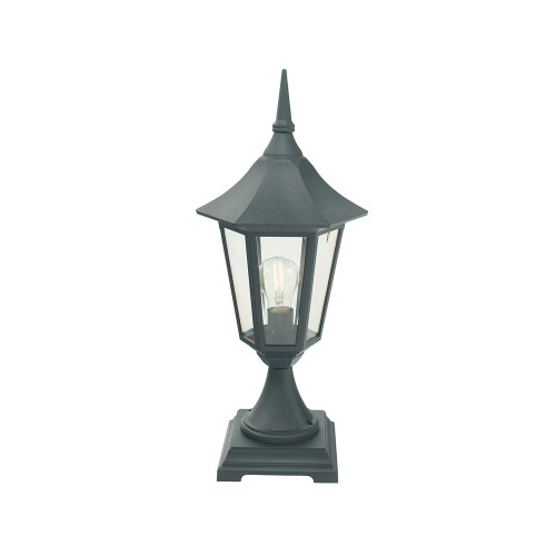Elstead Lighting Elstead V3-BLACK Valencia Black Pedestal Lantern