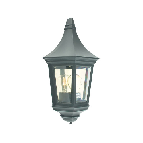 Elstead Lighting Elstead V9-BLACK Valencia Black Half Wall Lantern