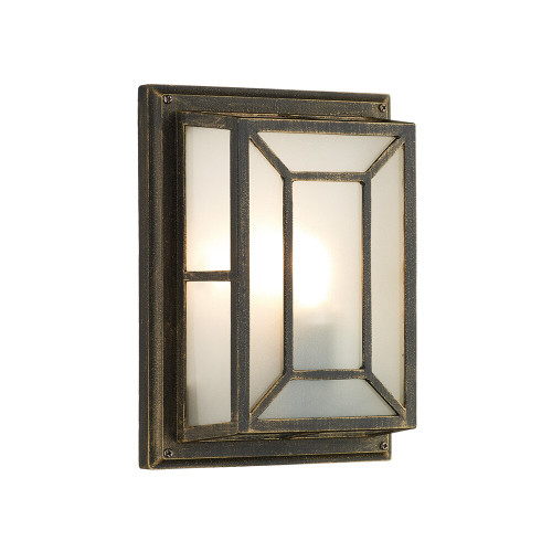 Dar Lighting Dar  TRE5254 Trent 1 Light Black/Gold Exterior Wall Bracket 