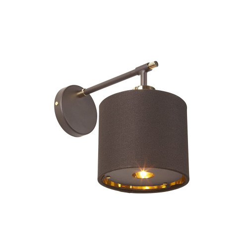 Elstead Lighting Elstead BALANCE1-BRPB Balance Brown/Brass Wall Light