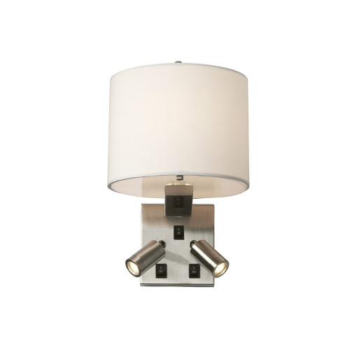Elstead Lighting Elstead BELMONT-3W Belmont Brushed Nickel 3 Light Wall Fitting