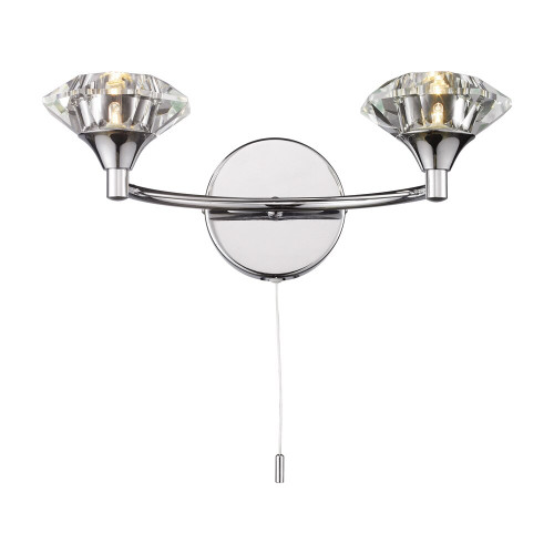 Dar Lighting Dar  LUT0950 Luther 2 light wall bracket polished chrome 
