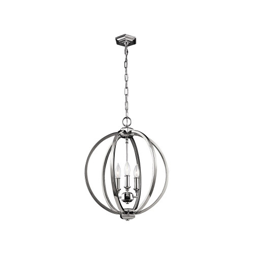 Elstead Lighting Elstead FE-CORINNE-3P-M Corinne Medium Polished Nickel Pendant