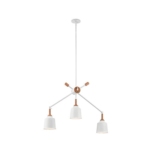 Elstead Lighting Elstead KL-DANIKA3 Danika 3 Light White Chandelier