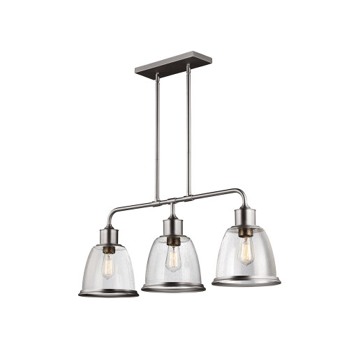 Elstead Lighting Elstead FE-HOBSON-3P-SN Hobson Satin Nickel island Chandelier