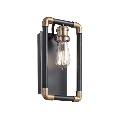 Elstead Lighting Elstead KL-IMAHN1 Imahn 1 Light Black/Brass Wall Fitting