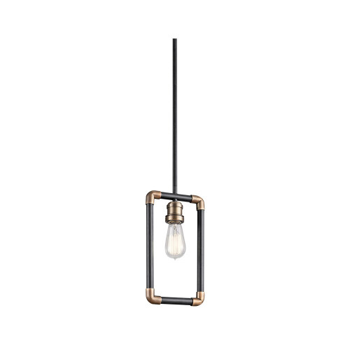 Elstead Lighting Elstead KL-IMAHN-MP Imahn 1 Light Black/Brass Mini Pendant