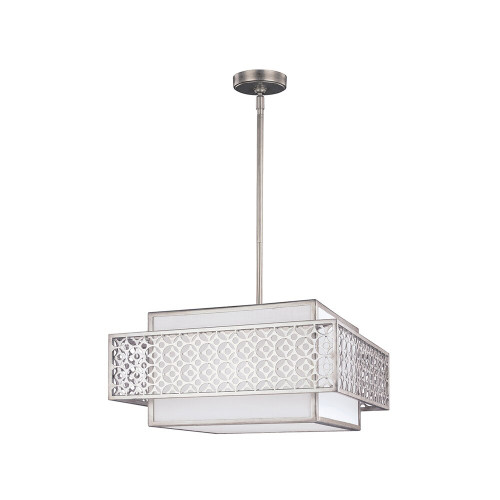 Elstead Lighting Elstead FE-KENNEY-3P Kenney Sunrise Silver 3 Light Pendant