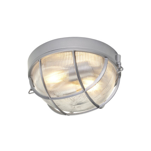 Elstead Lighting Elstead HK-MARINA-F Marina Hematite Flush Ceiling Fitting