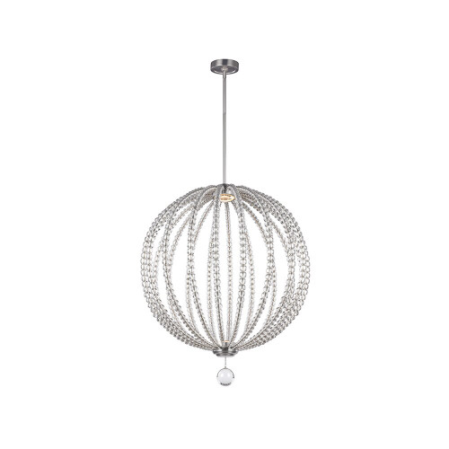 Elstead Lighting Elstead FE-OBERLIN-P-L Oberlin Satin Nickel Large LED Pendant