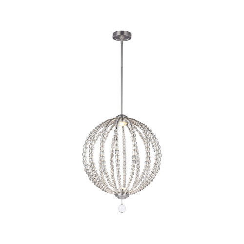 Elstead Lighting Elstead FE-OBERLIN-P-M Oberlin Satin Nickel Medium LED Pendant