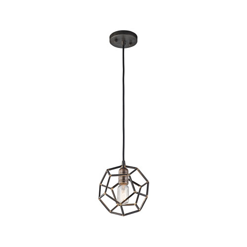 Elstead Lighting Elstead KL-ROCKLYN-MP-RS Rocklyn Raw Steel Mini Pendant