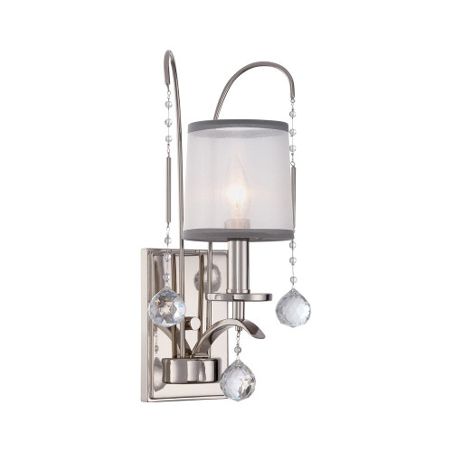 Elstead Lighting Elstead QZ-WHITNEY1 Whitney 1 Light Silver Wall Fitting
