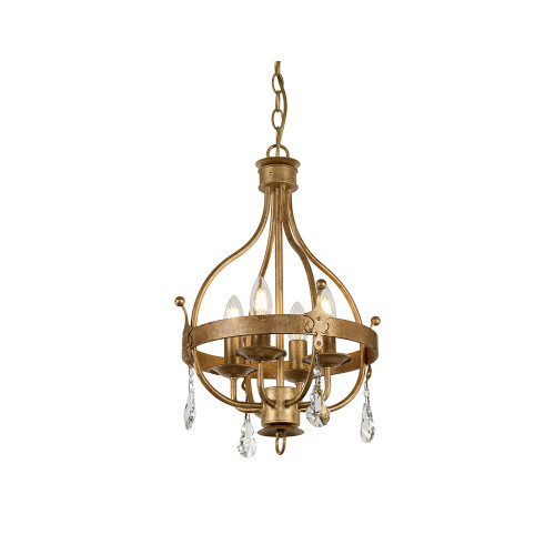 Elstead Lighting Elstead WINDSOR4-GOLD Windsor 4 Light Gold Patina Pendant