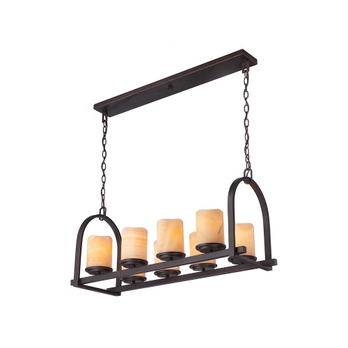 Elstead Lighting Elstead QZ-ALDORA8-ISLE Aldora 8 Light Bronze Pendant