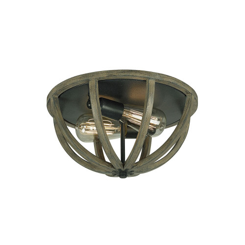 Elstead Lighting Elstead FE-ALLIER-F-WW Allier Wooden Flush Ceiling Fitting