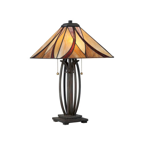 Elstead Lighting Elstead QZ-ASHEVILLE-TL Asheville Tiffany Table Lamp
