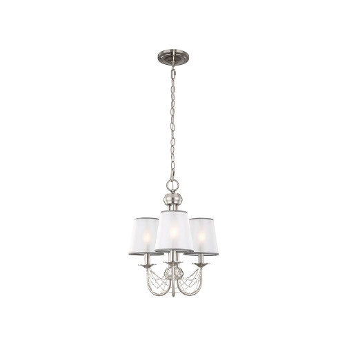 Elstead Lighting Elstead FE-AVELINE3 Aveline 3 Light Steel Chandelier