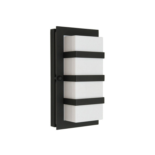 Elstead Lighting Elstead BODEN-E27-BLK-O Boden Black Frosted Wall Fitting