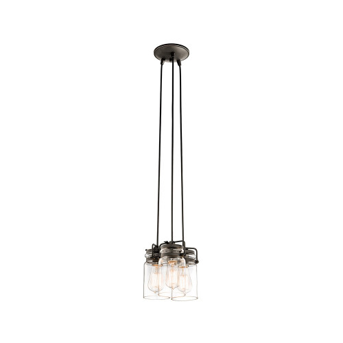 Elstead Lighting Elstead KL-BRINLEY3-OZ Brinley 3 Light Bronze Ceiling Pendant