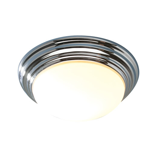 Dar Lighting Dar  BAR5250 Barclay 1 Light Polished Chrome Small Flush Light 