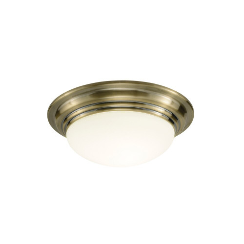 Dar Lighting Dar  BAR5275 Barclay 1 Light Antique Brass Small Flush Light 