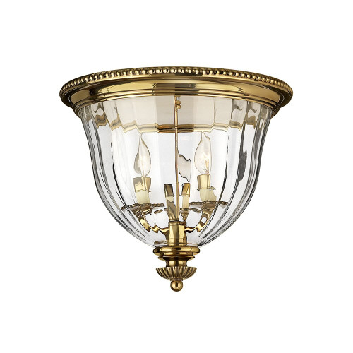 Elstead Lighting Elstead HK-CAMBRIDGE-F-B Cambridge Brass Flush Ceiling Fitting
