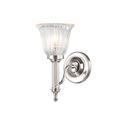 Elstead Lighting Elstead BATH-CARROLL1-PN Carroll Nickel Bathroom Wall Light
