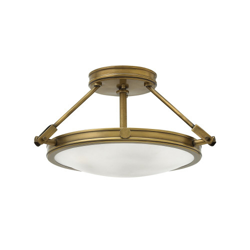 Elstead Lighting Elstead HK-COLLIER-SF-S Collier Brass Small Semi-Flush Fitting