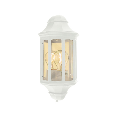 Elstead Lighting Elstead M8-2-MINI-WHITE Malaga White Mini Half Wall Lantern