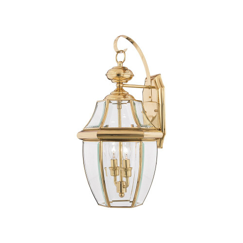 Elstead Lighting Elstead QZ-NEWBURY2-L-PB Newbury Brass Large Wall Lantern