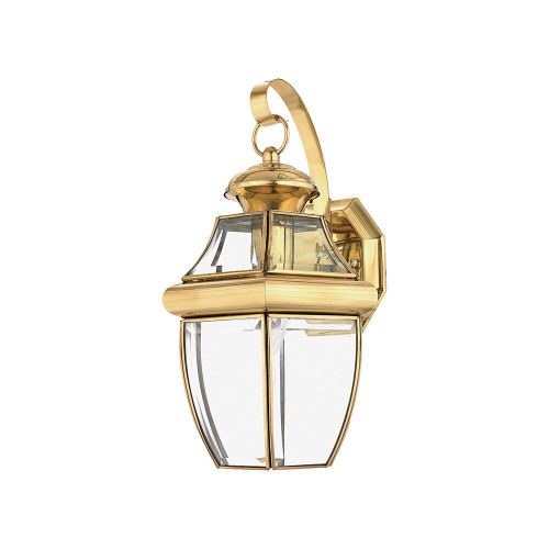 Elstead Lighting Elstead QZ-NEWBURY2-M-PB Newbury Brass Medium Wall Lantern