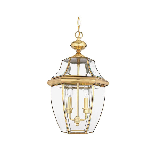 Elstead Lighting Elstead QZ-NEWBURY8-L-PB Newbury Outdoor Brass Chain Lantern