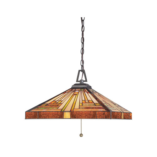 Elstead Lighting Elstead QZ-STEPHEN-3P Stephen 3 Light Tiffany Pendant