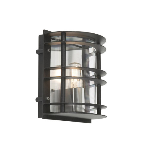 Elstead Lighting Elstead ST-FLU-E27-BLK-C Stockholm Black/Clear Wall Fitting